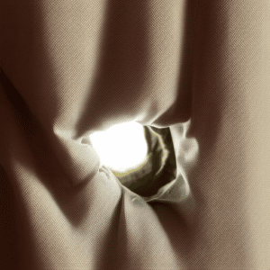 Big hole on a blackout curtain