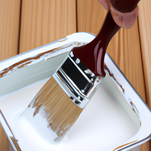 Preparing to paint the wooden floor