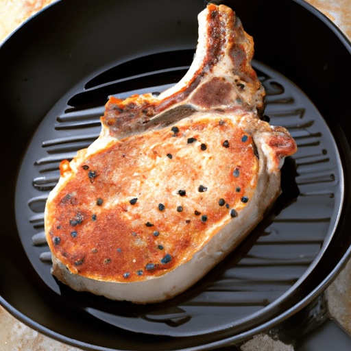 a big chunk of meat in a cooking equipment
